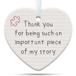 4 x Teacher Gifts for Women, Teacher Ornament 2025, Teacher Gifts for Christmas, Ceramic Ornament