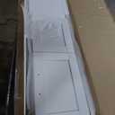 Modern Hall Tree with Shoe Storage, 79'' Tall 4-in-1 Entryway Bench with 6 Cabinets, 4 Coat Hooks and Adjustable Shelf for Hallway, Mudroom, Living Room (White)