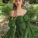 Scarlet Darkness Women's Renaissance Fairy Dress 2026 Summer Boho Off The Shoulder Flowy Corset Mini Dresses (Green, S)