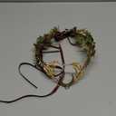 MOSTORY Flower Fairy Crown Headband - Woodland Elf Headpiece Forest Floral Circlet for Renaissance Accessory Women Halloween Cosplay Fairy Aesthic Photo Shoot (Green)