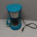 Holstein Housewares 5 Cup Drip Coffee Maker Compact and User-Friendly with Auto Pause & Serve, Reusable Filter, Measuring Spoon & Glass Carafe, Office & Dorm Use, Teal