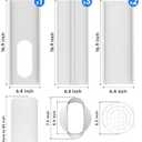 Portable Air Conditioner Window Vent Kit with 80" Length, 5.9" Diameter Exhaust Hose, 15Pcs Universal PVC AC Window Slide Seal with 6 Panel(17" to 95") for Horizontal&Vertical Windows