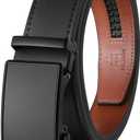 MILORDE Men's Leather Ratchet Belt - 35mm - Customizable Fit
