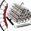 Eurmax USA 20-Pack Trampoline Springs, Premium Galvanized Stainless Steel Replacement Springs with T-Hook, Rust-Resistant & High-Tension for Maximum Safety and Bounce, Superior Strength and Durability
