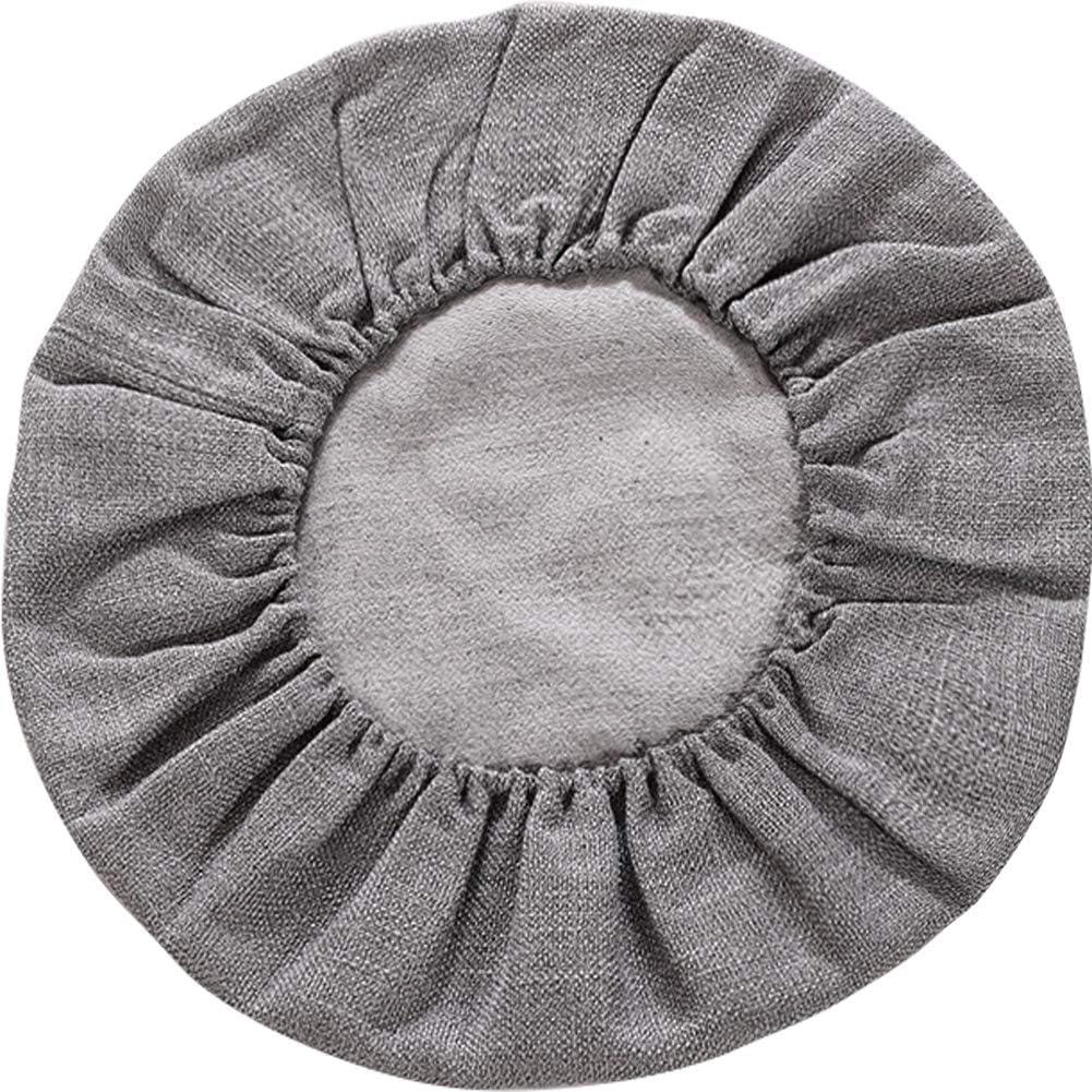 Round Floor Pillow Cover Tatami Floor Cushion Cover Straw Japanese Futon Cover Meditation Seating Ottoman Throw Cover Protector for Living Room Indoor Outdoor Gray,19.69 inches (Grey)