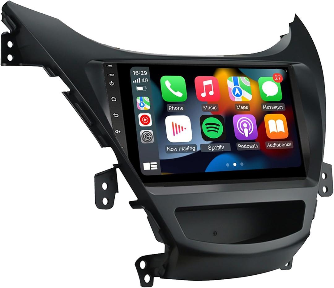 for 2011 2012 2013 Hyundai-Elantra-Radio,with Wireless Carplay&Android Auto,2G RAM 32G ROM,1280x720 HD Touch Screen,Bluetooth USB FM RDS EZoneTronics