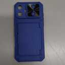 for iPhone 17 Pro Max Case Wallet with Card Holder (4-5 Cards), Slide Camera Cover, Military Grade Shockproof, Heavy Duty Rugged Women Men Phone Case for iPhone 17 Promax 6.9" 2025, Roral Blue