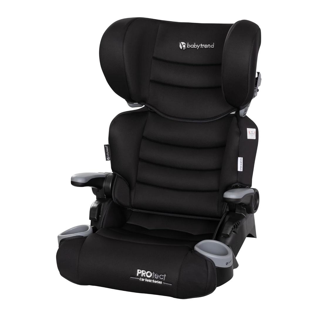 Baby Trend Protect 2-in-1 Folding Booster Seat, Midnight Black Fold-Flat Travel-Ready Design, Lightweight Build, Belt-Positioning Comfort, Manufacture Date 04/11/2026