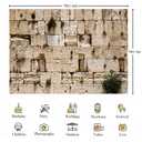 7x5ft Western Wall Jerusalem City Backdrop Rustic Wall Photography Background Travel Natural Scenery Banner Room Decor Wallpaper KU701