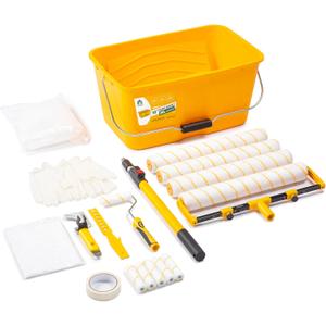 VOOMEY 23PC 18 Inch Paint Roller Kit,18" Paint Bucket, Small Paint Roller Set,Microfiber Paint Roller Covers,Paint Roller Extension Pole,Makes Working on Your Large Painting Projects Easy and Fast
