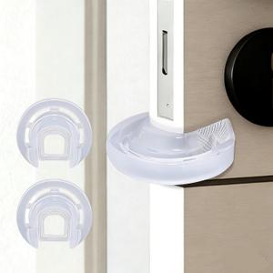 Silicone Door Pinch and Door Slam Stopper, Door Protector for Kids Finger Safety, Babyproof Doors to Avoid Pinched Fingers & Door Slamming, Translucent, 2Pcs