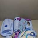 deAO Toddler Vanity Makeup Table Toy with Mirror & Chair,Kids Vanity with Light&Music,Pretend Play Makeup Toy with Hair Dryer Toy,Toddler Beauty Salon Set,Gift for Girls 3 4 5