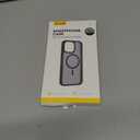 Lamicall Magnetic Case for iPhone 15 Pro Max, for Magsafe - [Diamond Textured Anti-Slip Edge] [Military Grade Shockproof Protection] Translucent Hard Slim Magnet Protective Cover (Black)