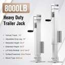 8000lbs Heavy Duty Swivel Trailer Jack, 30" Vertical Travel with Adjustable Drop Leg, for Utility, Yacht, Camper Trailers