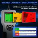 Brake Fluid Tester BF200,High Precision Car Brake Fluid Detector,Hydraulic Fluid/Liquid/Oil Moisture Analyzer with LCD Screen Audible Alarm,DOT3/DOT4/DOT5.1 Tester,Automotive Replacement Level Sensors