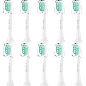 Toothbrush Heads for Philips Sonicare Replacement Heads, Replacement Brush Head Compatible with Phillips Sonicare Click-on 4100 5100 Electric Toothbrush, 10 Pack (White)
