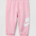 Nike Baby Sportswear Club Fleece Pullover Hoodie and Joggers 2-Piece Outfit Set (Large Swoosh Logo) (Medium Soft Pink)
