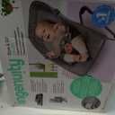 Ingenuity Stow & Go Compact Folding Baby Bouncer, Lightweight Portable Seat with Vibration, Grey, Under 5 lbs