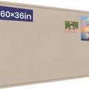 Large Cork Bulletin Board - 60 X 36 Inches With 30 Pushpins, 5' x 3' Pin Board for Walls, Self-Adhesive Felt Vision Board, Foldable Photo Board (Beige Brown)