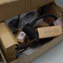 Industrial Table Lamp with Wireless Charing, Fully Stepless Dimmable Lamps Nightstand Lamps, Desk Lamp with Glass Shade Reading Lamp for Office Living Room (Black 02), Pack of 1 