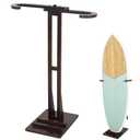 JUSTOOP Surfboard Stand Racks, Sturdy Surfboard Racks Standing with Floor-Standing Design,Stand Shortboard and Longboard Organizer, Beech Wood, Coffee