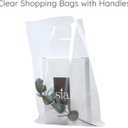 Choice Marts 100 Clear Plastic Bags With Handles 9"x12" Perfect for Merchandise And Retail 1.5Mil Thick Clear Gift Bags With Handles