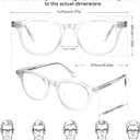 Dollger Blue Light Blocking Glasses For Woman Men Thick-Framed Square Non-Prescription, For Computer,Gaming, Phone Use