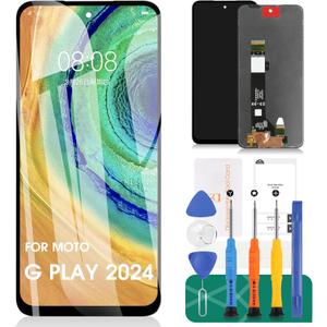 for Motorola Moto G Play 2024 LCD Replacement Screen for Moto G Play 2024 Screen Repair Kits for Moto G Play Gen 3 LCD Display Touch Screen Digitizer Assembly Repair Kits