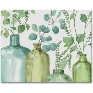 CounterArt Greenery 3mm Tempered Glass Cutting Board 15 x 12 Serving Board Charcuterie Board