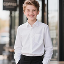 Marvelous World White Long Sleeve Cuffs Dress Shirt Boys Size 14H