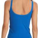 ATTRACO Ribflex Yoga Tank Tops for Women with Built in Bra U Back Crop Top Outdoor Royal Blue XS