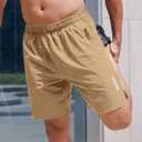 Athletic Running Shorts for Men 7" Lightweight Quick Dry Gym Shorts with Zipper Pockets for Casual, Workout, Travel (M)