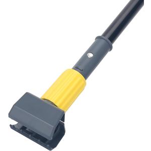 KeFanta Metal Mop Handle Commercial Heavy Duty,58" Industrial Mop Stick with Jaw Clamp,Wet Gripper Mops Head Replacement Holder for Floor Cleaning (Yellow)