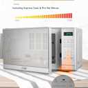 Commercial Chef 0.7 Cu. Ft. Countertop Microwave Oven, Touch Controls with Digital LED Display, 700W Microwave with 10 Turntable Plate, Push Button Door, 10 Power Levels, CHM7MS, Stainless Steel
