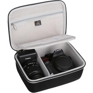 Aproca Case Compatible with Canon EOS Rebel T7, R50, R6 Mark II, R100, R50 V, R8, T6, R10, SL3, R5 Mark II, 5D Mark IV, R7, 90D, R5, T100 Camera, Portable Bag for Accessories (Case Only) (Black)