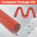 2.36" Diesel Heater Air Duct Hose, 60mm Silicone Flexible Intake Pipe for RV Camper, High Heat Brake Ducting with Steel Wire Support, Heavy Duty Exhaust Vent for Air System (2.36inch | 10ft)