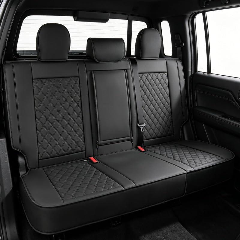 Rear Seat Covers for Toyota Tacoma 2024 2025 2026 Double Cab Leather