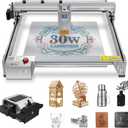 LASER TREE Laser Engraver, 30000mW30WOutput Power Laser Engraver Machine with Air Assist Pump, High Precision Laser Cutter and Engraver for Wood & Metal Paper Acrylic Glass Leather etcClass 4 (LT-K1-Pro-30W KIT)