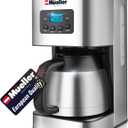 Mueller Ultra Brew Thermal Coffee Maker, 8 cup (34oz) Carafe, Keep Warm, Auto Shut-Off, LCD Display Coffee Machine, Programmable, Delay Brew Function, Stainless Steel