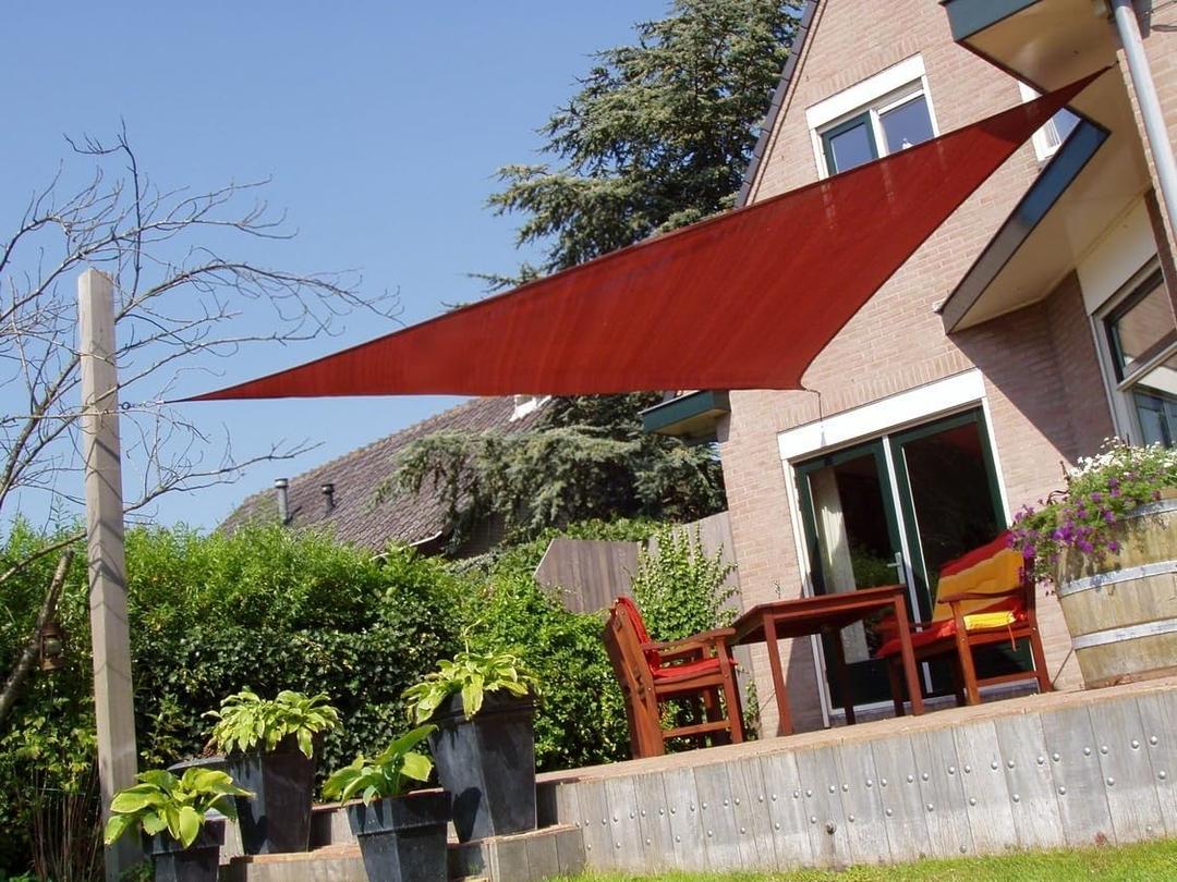LyShade14' x 14' x 14' Terracotta Colour Triangle Sun Shade sail Canopy Awning for Garden Deck Pool Patio pergola Backyard Sandbox Outdoor Sun shade-90% Sun Shade, Higher u.v. Block