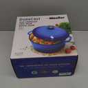 Mueller 6qt Enameled Cast Iron Dutch Oven, Heavy-Duty Casserole and Braiser Pan with Lid and Knob, Safe for All Cooktops, Aqua Blue (6 Quart)