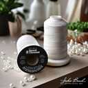 John Bead Good Thread 500m Spool White Bonded Nylon Thread | Beading Thread for Jewelry Making | Durable Nylon Thread for Craft Projects | Bead Weaving Thread | Bead Making Thread