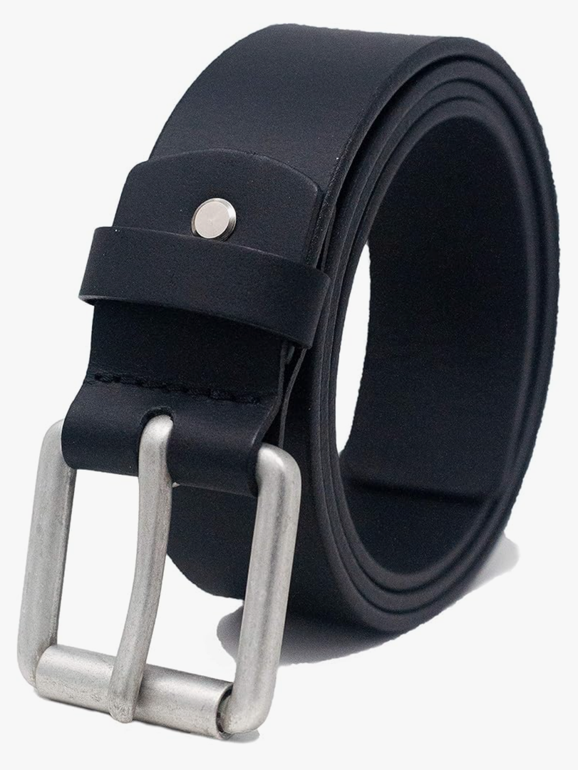 Ashford Ridge Mens 38mm Full Grain Hide Leather Belt, Black Ashford Ridge Mens 38mm Full Grain Hide Leather Belt, Black