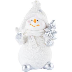 Brizoria Resin Snowman Christmas Decorative Statues Christmas Snowman Figurines Resin Snowman Decor Winter Decorations Indoor Christmas Statue for Home Office Tabletop Present for Friends