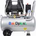 BairDplusL 8 Gallon Ultra Quiet Air Compressor 110V/60Hz 1.5HP 8.8CFM MAX 115PSI Steel Tanks Oil-Free 70dB Noise Level Light & Quiet Portable Air Compressor with Wheels, Auto Repair