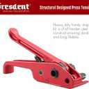 Poly Strapping Tensioner & Cutter Manual Banding Tools Windlass for 1/2" -3/4" Width Polyester Polyproplyn StrapRed-4Pack