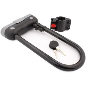 Topzone Heavy Duty 14mm U Bar Bike Lock Anti-theft Bicycle U Lock with Mount Bracket & 2 Keys