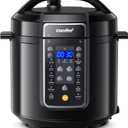 COMFEE 12-in-1 Electric Pressure Cooker, Instant Multi, Non-Stick Pot, Yogurt Maker, Rice Cooker, Slow, Sauté Steamer, Pressure Cooker 6 Quart Black