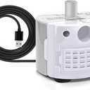 Tomxcute Replacement Pump for Cat Water Dispenser, Compatible 108oz/3.2L and 135oz/4.0L Automatic Stainless Steel Pet Fountain, Super Quiet Dog Water Pump - White