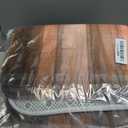 Britimes Orange Copper and White Bathroom Rug Mat Set of 2, Vintage Stripe Design Washable Cover Floor Rug Carpets Floor Bath Mat Bathroom Decorations 16x24 and 20x32 Inches